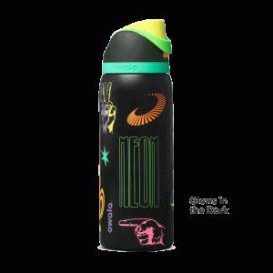 Owala FreeSip Stainless Steel 32oz All Systems Glow